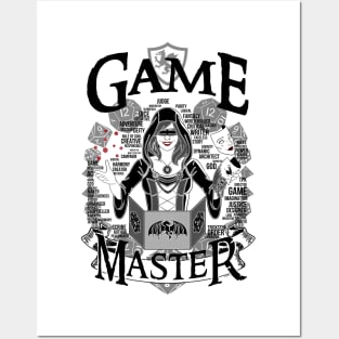 Female Game Master - Black Posters and Art